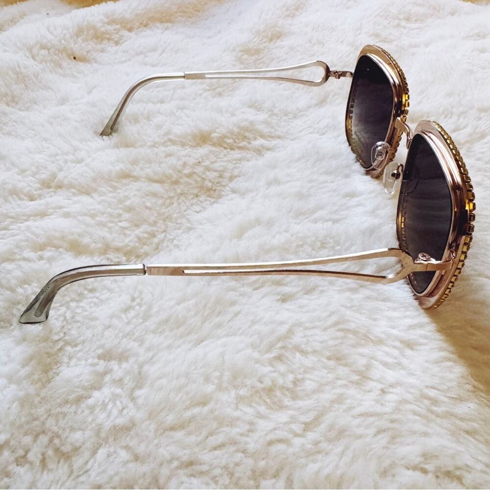 Avelina Black & Blue Crystal Embellished Sunglasses - Picture 7 of 10